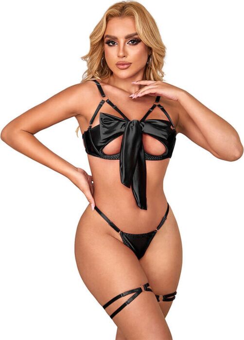 Set Lingerie Sublime 955205 Elegante con Lazo Nero Set Lingerie Sublime 955205 Elegante con Lazo Nero