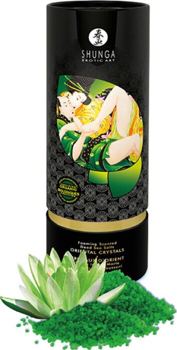 Vendite di Sale da Bagno Shunga Fiore di Loto 500g - Mar Morto - Verde - Aroma Sensuale Vendite di Sale da Bagno Shunga Fiore di Loto 500g - Mar Morto - Verde - Aroma Sensuale