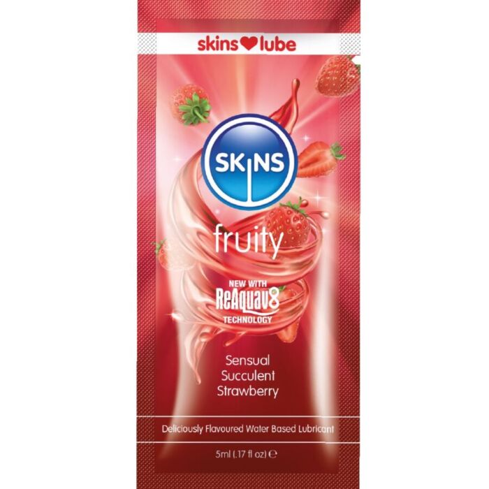 Lubrificante SKINS Monodose Fragola 5 ml Lubrificante SKINS Monodose Fragola 5 ml