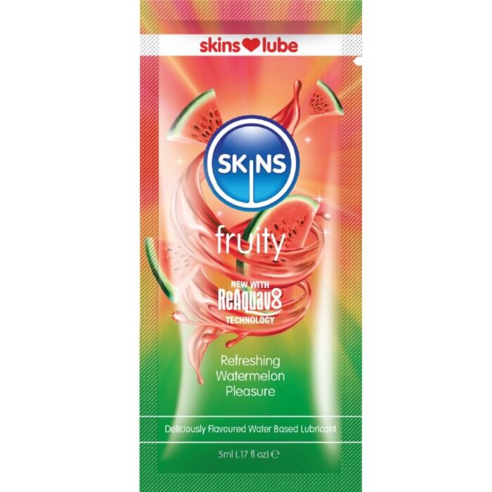Lubrificante A Base D'Acqua SKINS Monodose Anguria 5 ml Lubrificante A Base D'Acqua SKINS Monodose Anguria 5 ml