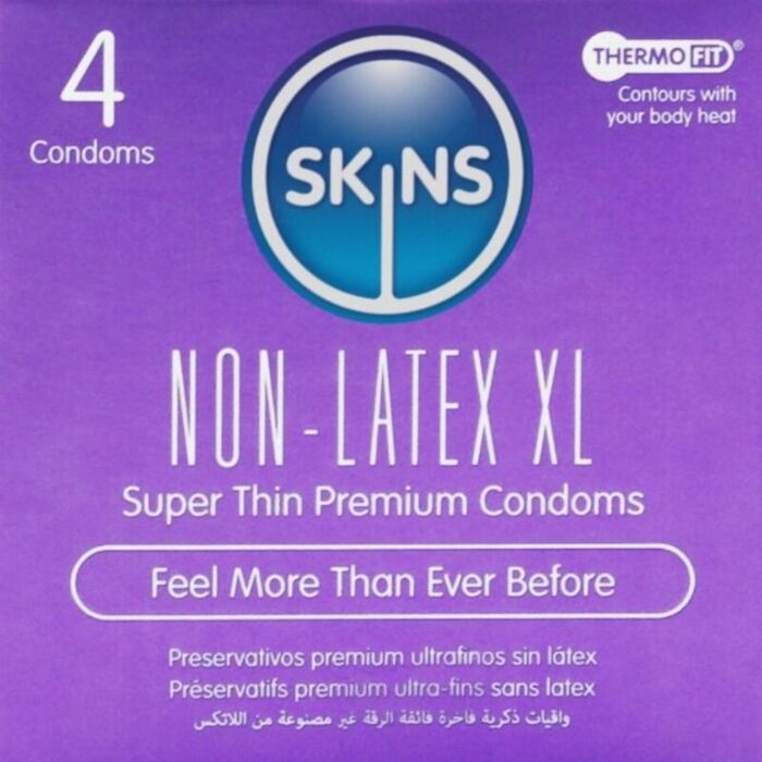 Preservativi Senza Lattice SKINS XL con Sensazione Naturale Preservativi Senza Lattice SKINS XL con Sensazione Naturale