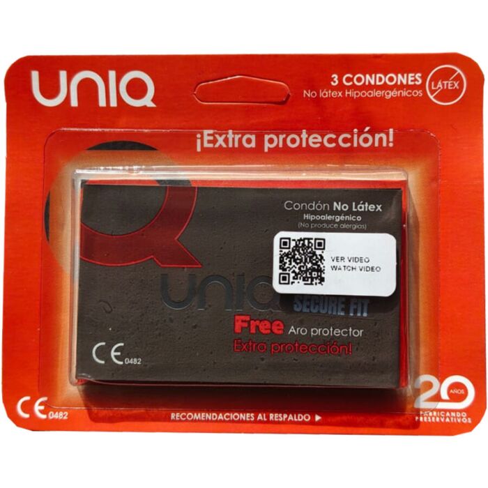 Preservativi UNIQ Secure Fit senza lattice: comfort totale Preservativi UNIQ Secure Fit senza lattice: comfort totale