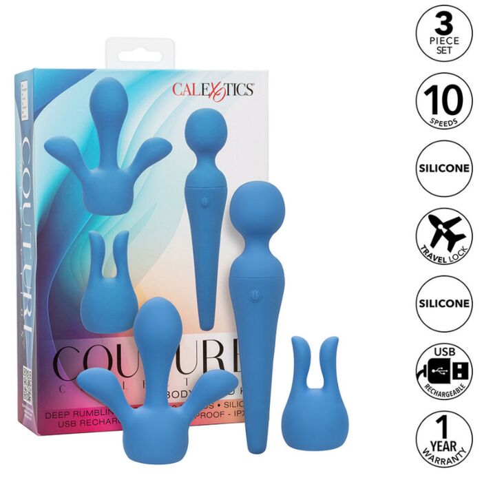 Vibratore Calexotics Couture Kit 10 Vibrazioni Blu