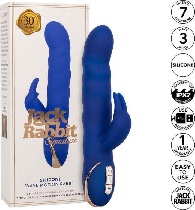 Vibratore Calexotics Jack Rabbit Ondulante Blu Vibratore Calexotics Jack Rabbit Ondulante Blu