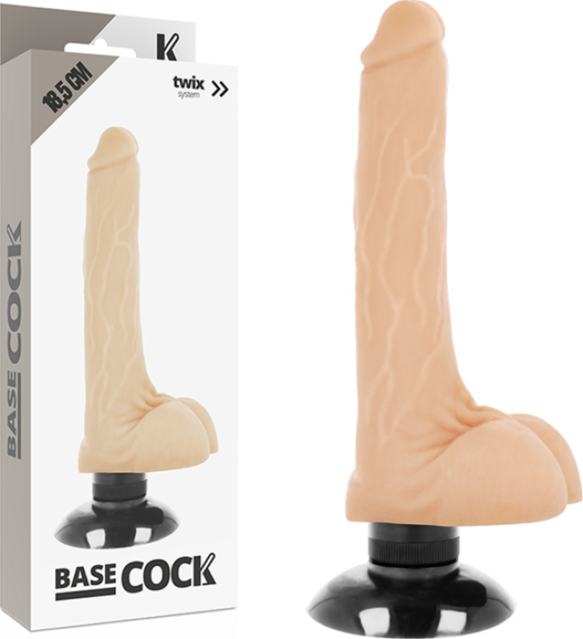 Vibratore Realistico BASECOCK 18.5 CM con potente motore Vibratore Realistico BASECOCK 18.5 CM con potente motore
