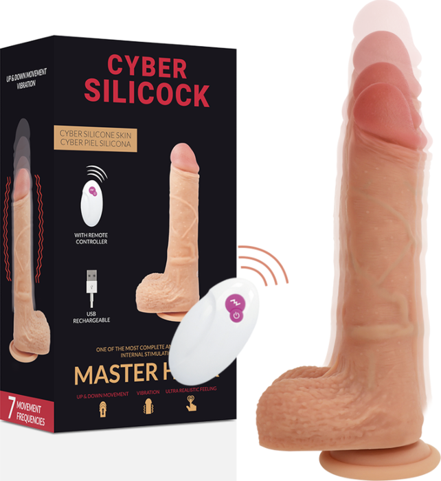 Vibratore Realistico CYBER SILICOCK Master HUCK 20.9 cm con Telecomando