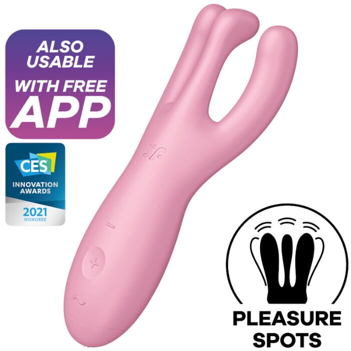 Vibratore Satisfyer Threesome 4 Rosa - App Control