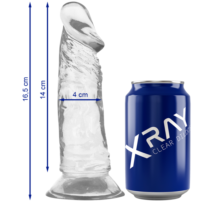Dildo X RAY Clear 16.5 cm | Trasparente e realistico Dildo X RAY Clear 16.5 cm | Trasparente e realistico