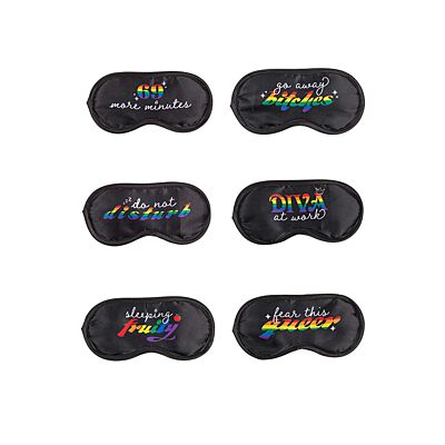 Maschera occhi Out Of The Blue con frasi arcobaleno