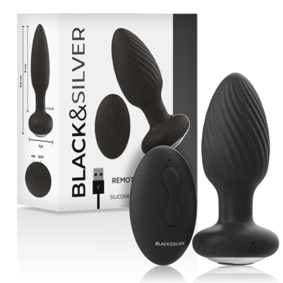 Plug Rotante Anal Black&Silver - Controllo Remoto