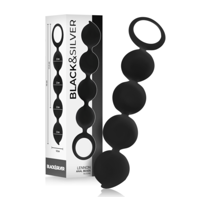 Bolas Anali Black&Silver Lennon 4 Esfere Silicone