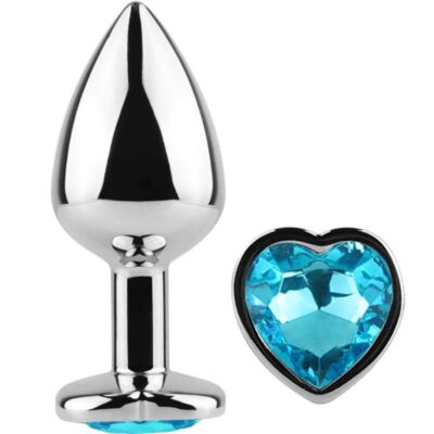 Cuore Blu - Plug Anale in Metallo 7 cm