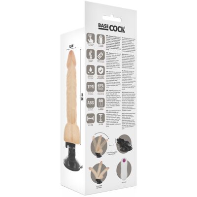 Basecock vibrador articolable control remoto naturale 20cm