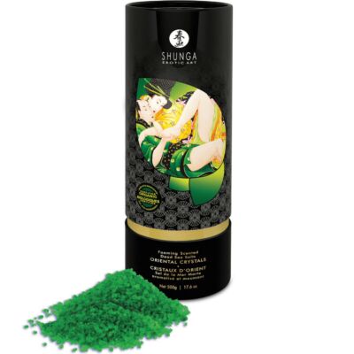 Vendite di Sale da Bagno Shunga Fiore di Loto 500g - Mar Morto - Verde - Aroma Sensuale