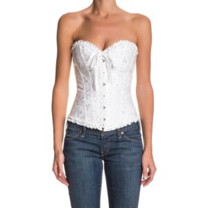 Corsetto Floreale Bianco Elegante