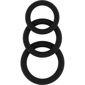Sono n 25 set di anelli per pene in silicone nero
