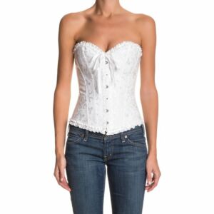 Corsetto Floreale Bianco Elegante