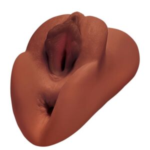 Doppio Piacere Totale - Masturbatore Doppia Vagina e Ano Marrone