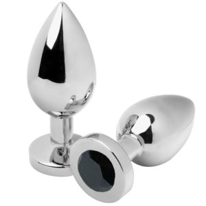 Tappo Anale in Diamante Nero di Medie Dimensioni