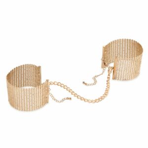 Manette Metalliche Dorate Gold Mesh