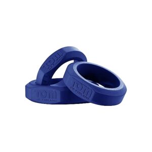 Set di 3 anelli in silicone blu
