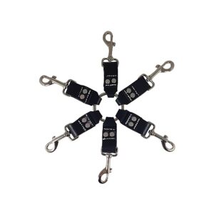 Anello con ganci in pelle