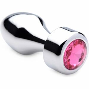 Spina di metallo con perla rosa - piccola