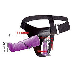 Imbracatura Doppia Stimolazione Lilla 17 cm