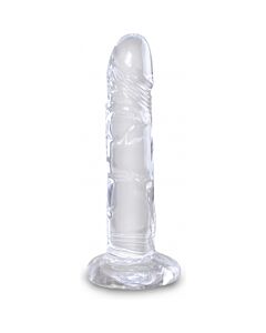 King cock clear 6 -dildo realista, trasparente -15,5 cm