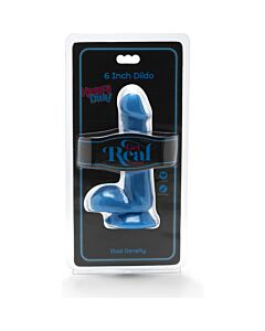 Happy dicks dildo con testicoli 15cm - blu