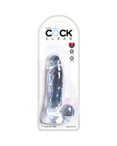 King cock - dildo realista, trasparente -15,2 cm