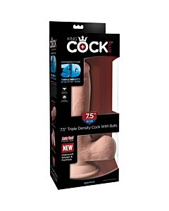 King cock - pene realistico con testicoli a tripla densità 22x9cm