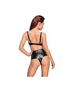 Reggiseno a pieghe a pieghe - nero