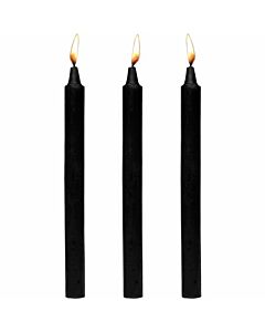 Gocciolatori oscuri gocciolante fetish set di 3 velas - negro