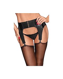 Giarrettiere effetto bagnato - nero