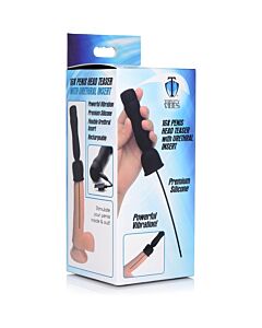 16x cabeza para el pene con sonda uretral - negro