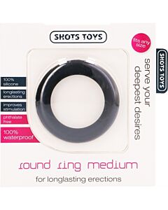 Anello in silicone di spessore medio - nero