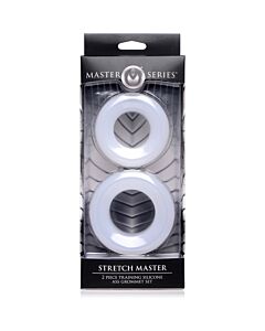 Set di anelli in silicone - bianco
