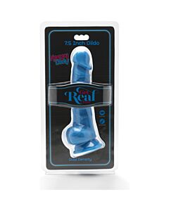 Happy dicks dildo con testicoli 19cm - blu