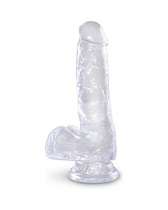 King cock - dildo realista, trasparente -13,5 cm