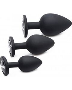 Serie master - set plug de silicona - nero