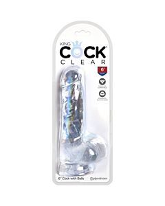 King cock - dildo realista, trasparente -13,5 cm