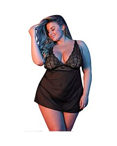 Sexytime - camison espalda v - negro