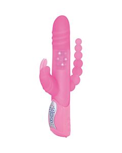 E coniglio triplo gioco vibratore tripla tripla stimolazione rosa