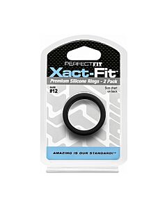 Confezione da 2 anelli in silicone Xact-fit 12,8 cm - nero