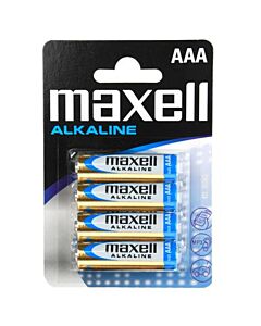 Blister 4 Batterie AAA Maxell Alcaline
