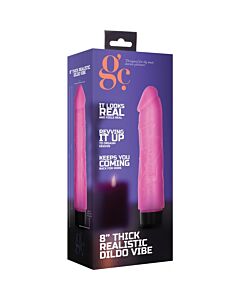 Gc pene vibratore spesso realistico 20cm - rosa