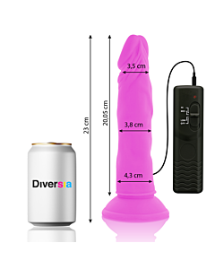 FlexiVibe - Dildo Vibrante 23cm - Lilla