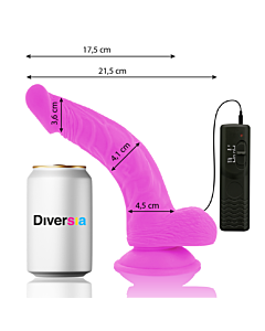 FlexiVibe - Dildo Vibrante 21,5 cm - Viola