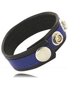Cinghia Blu-Nera per Pene - Leather Flex